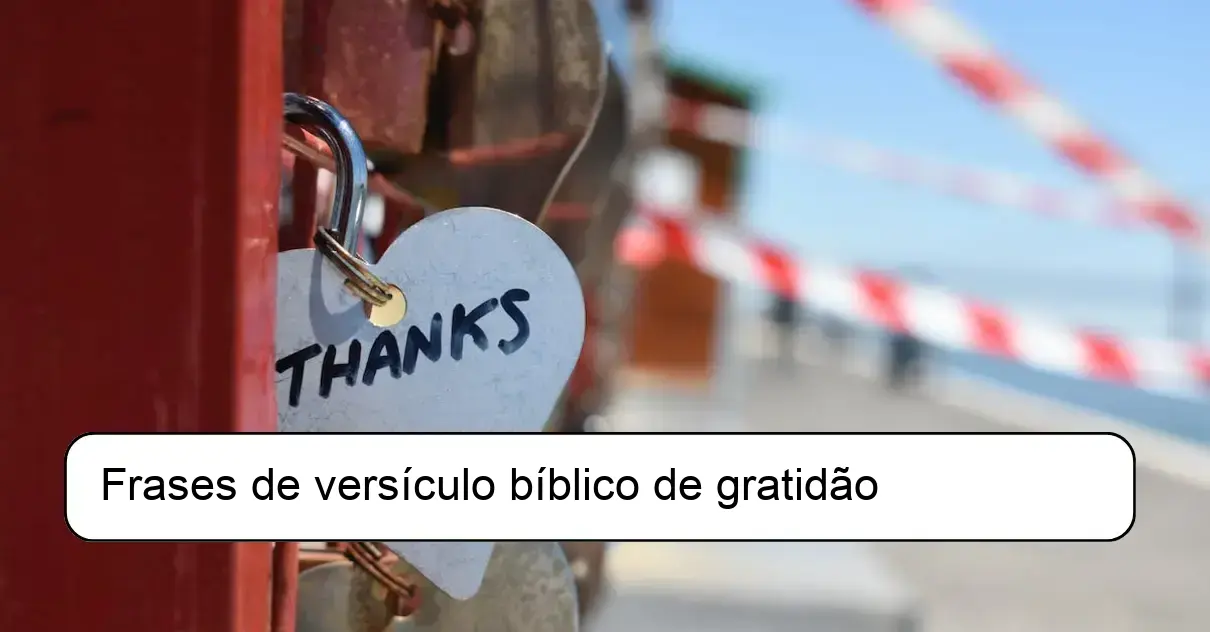 Frases de versículo bíblico de gratidão