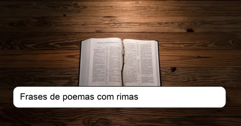 Frases de poemas com rimas