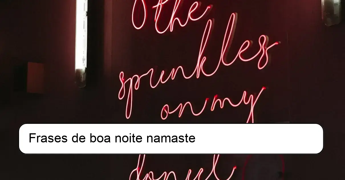 Frases de boa noite namaste