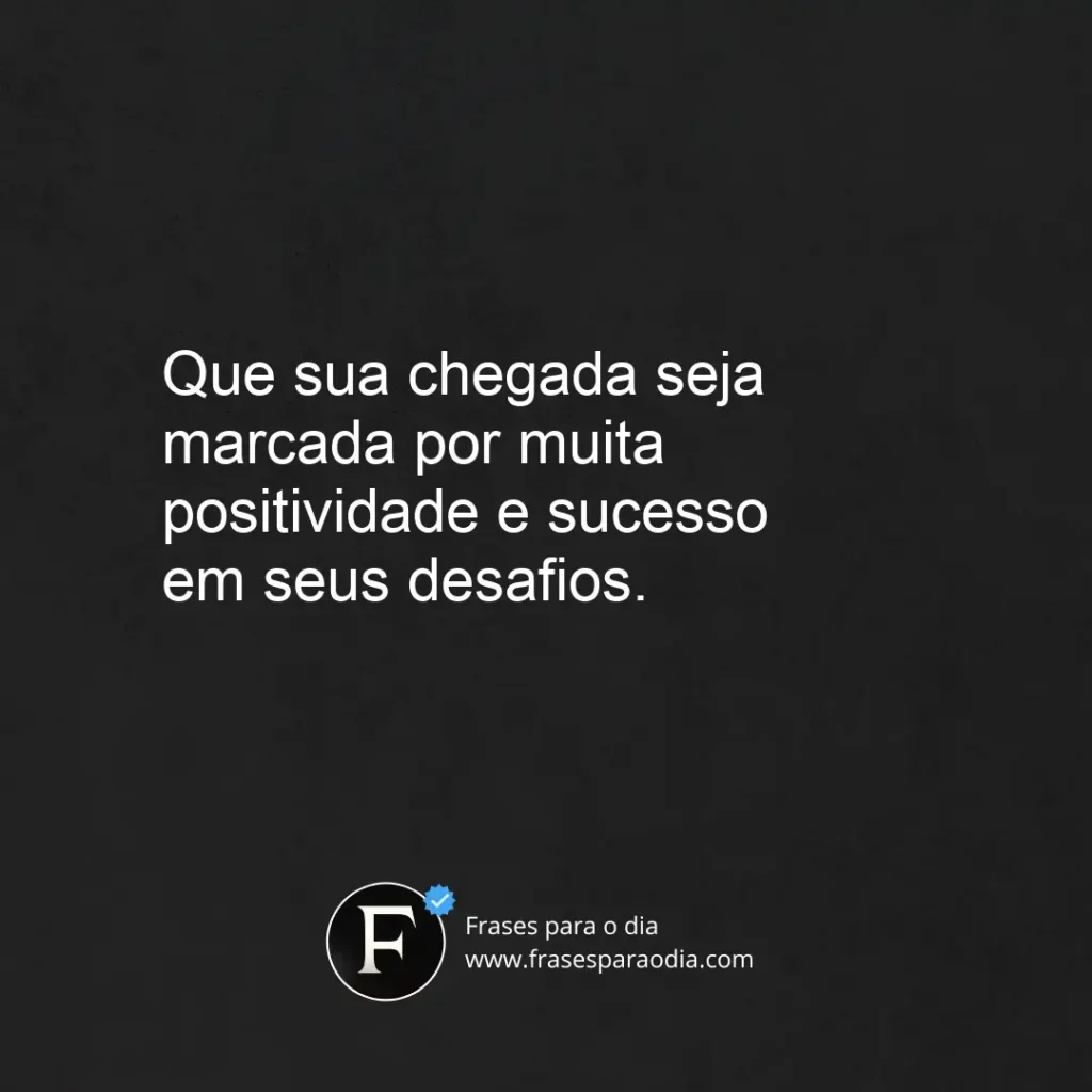 Frases de boas vindas motivacionais