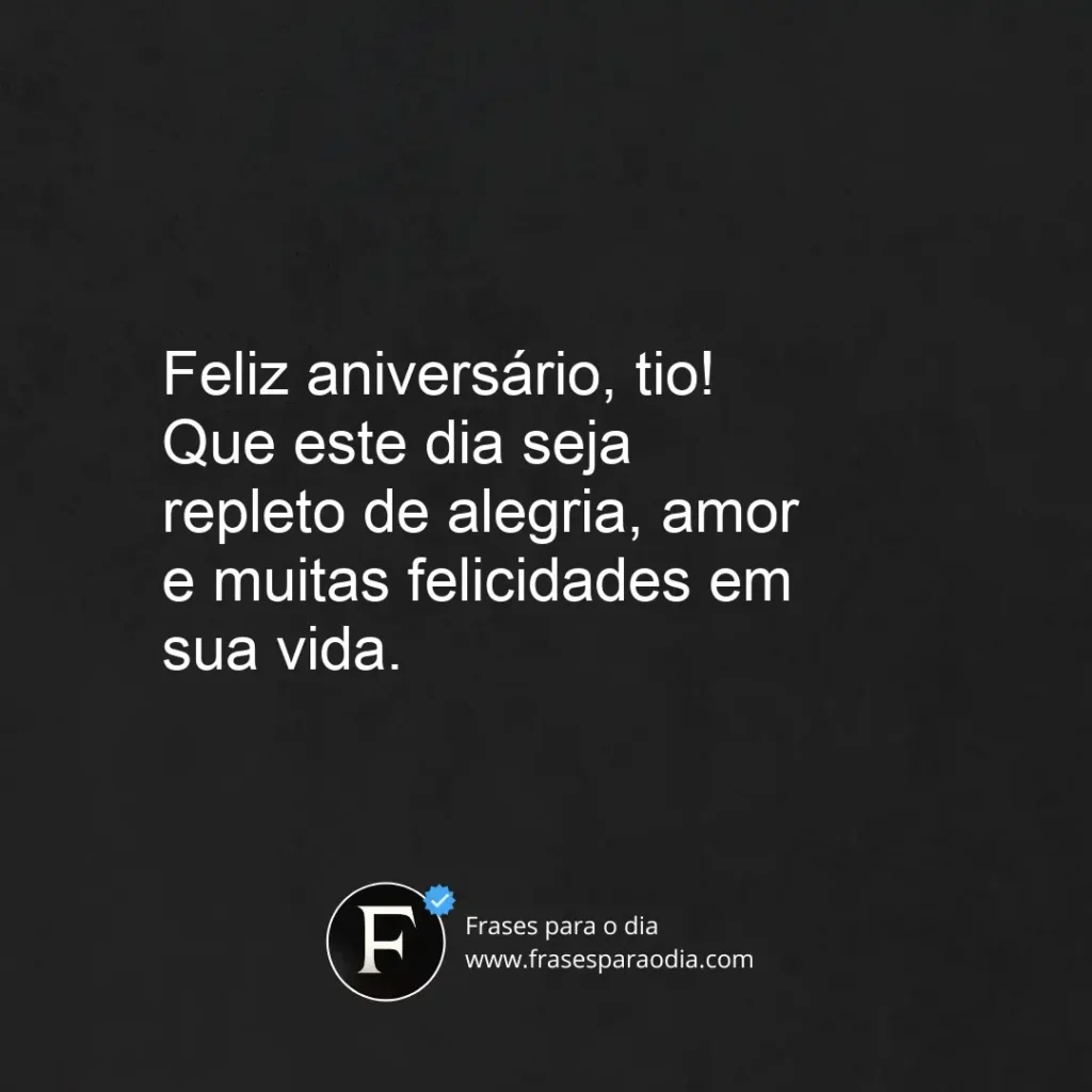 Frases de feliz aniversário para tio