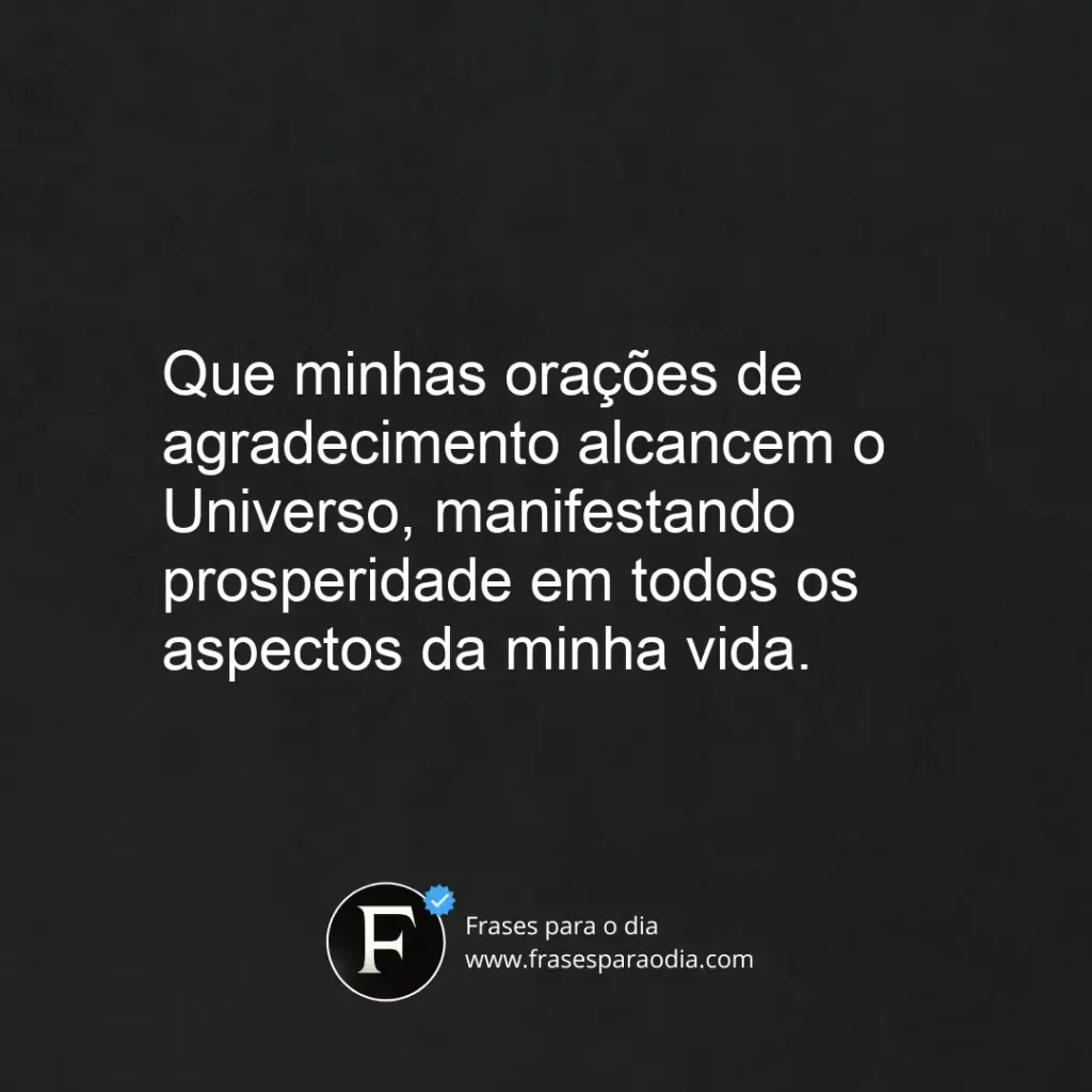 Frases de Oração de agradecimento