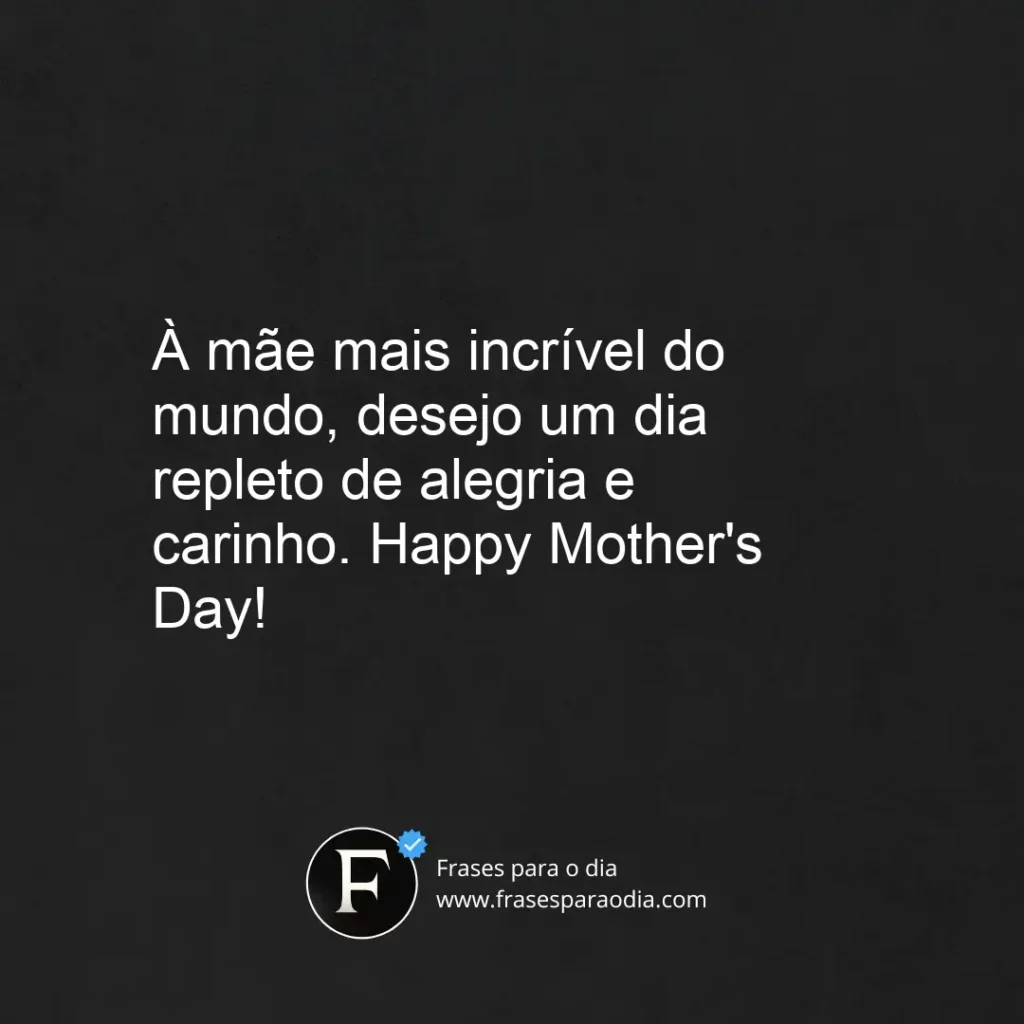 Frases de feliz dia das mães em inglês