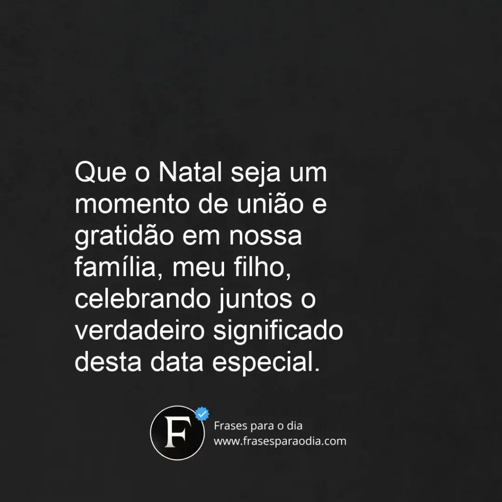 Frases de natal para filho