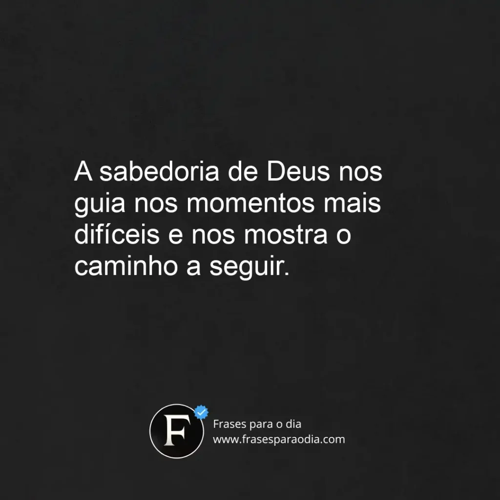 Frases de sabedoria de deus