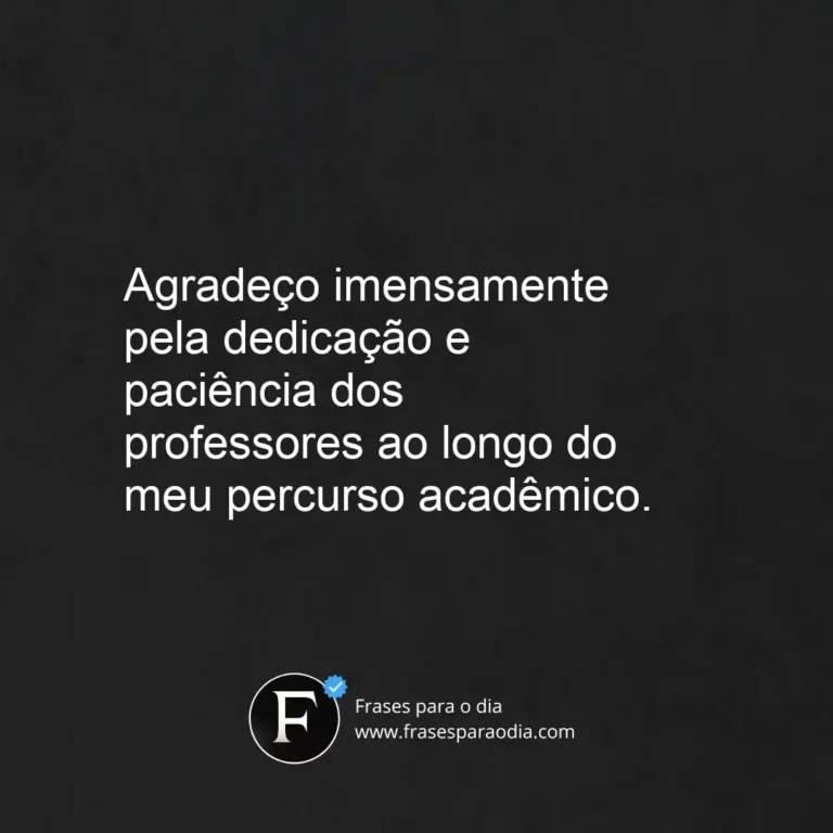 Frases de agradecimento para professores