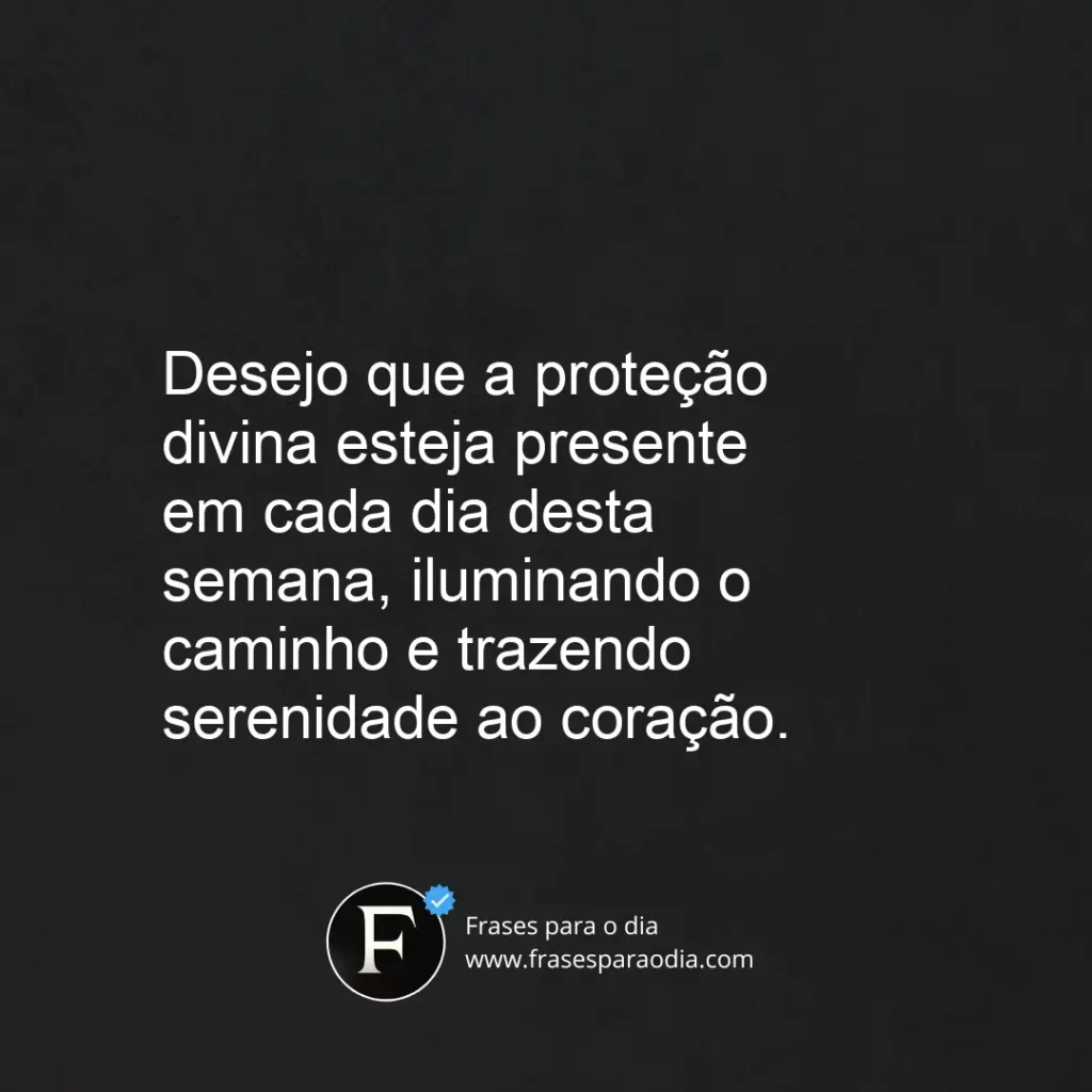 Frases de boa semana com deus