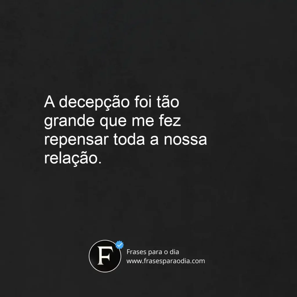 Frases de decepção