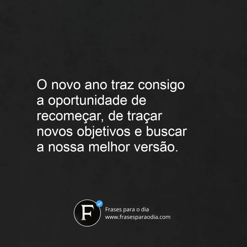 Frases de reflexão de ano novo