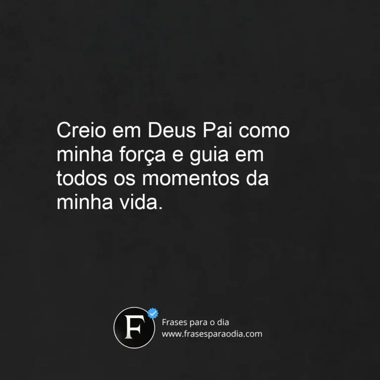 Oração creio em deus pai