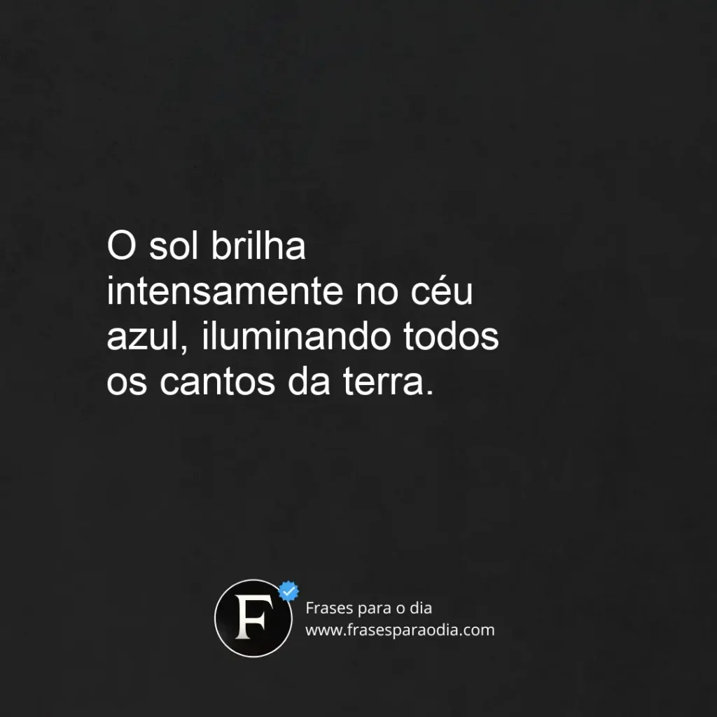 Frases sobre o sol