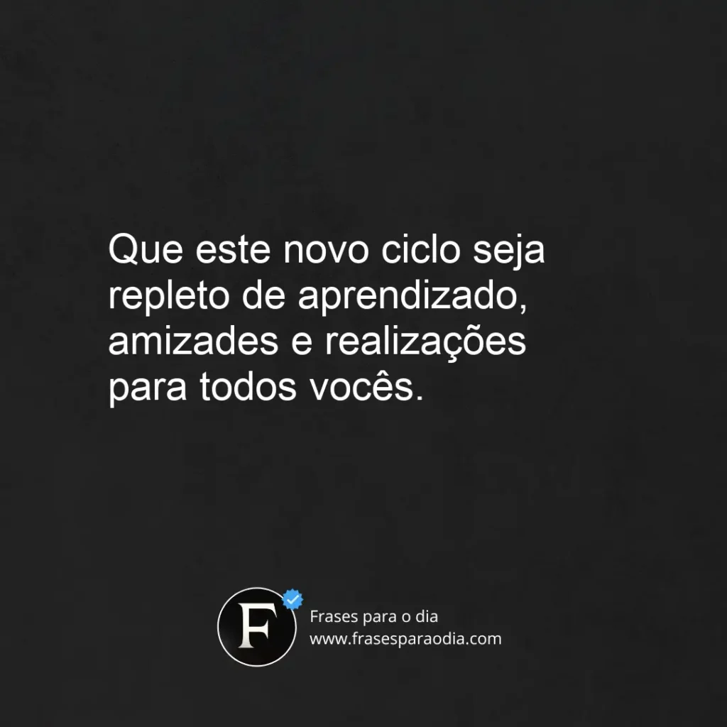 Frases de boas vindas para alunos