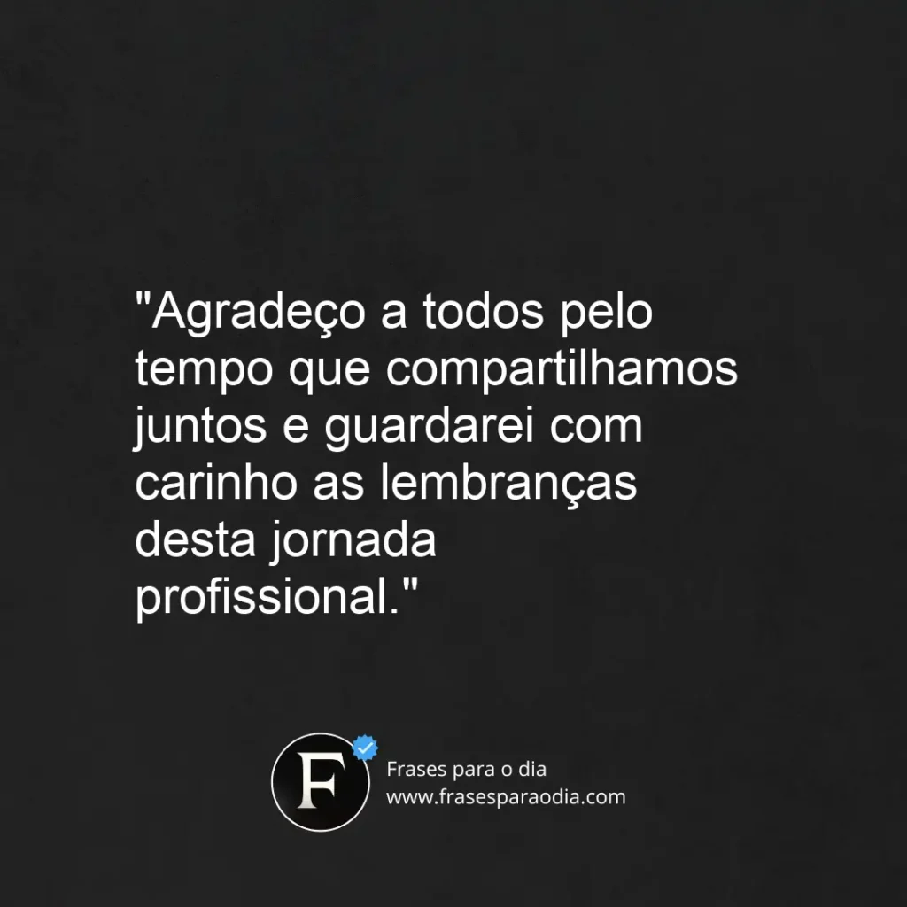 Frases de despedida de trabalho