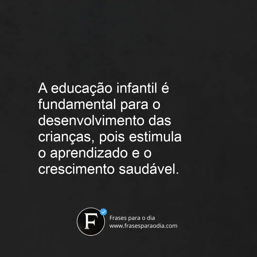 Frases de educação infantil