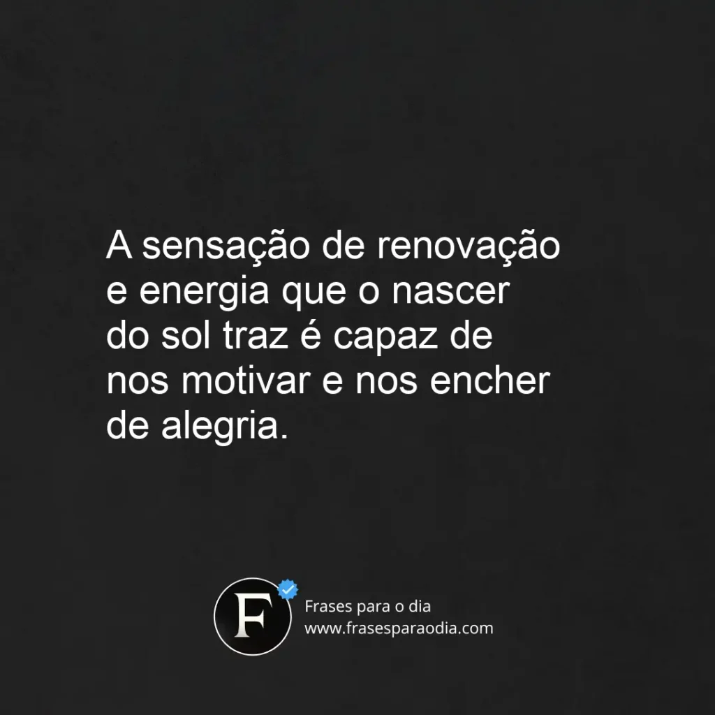 Frases de nascer do sol