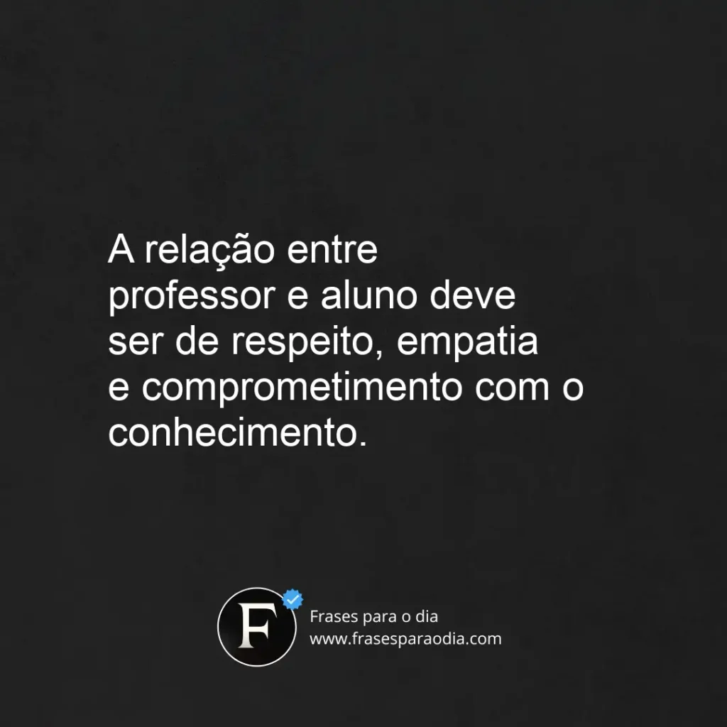 Frases de professor para aluno