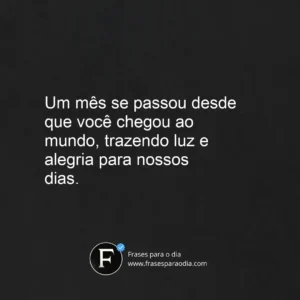 Frases de 1 mês de nascimento