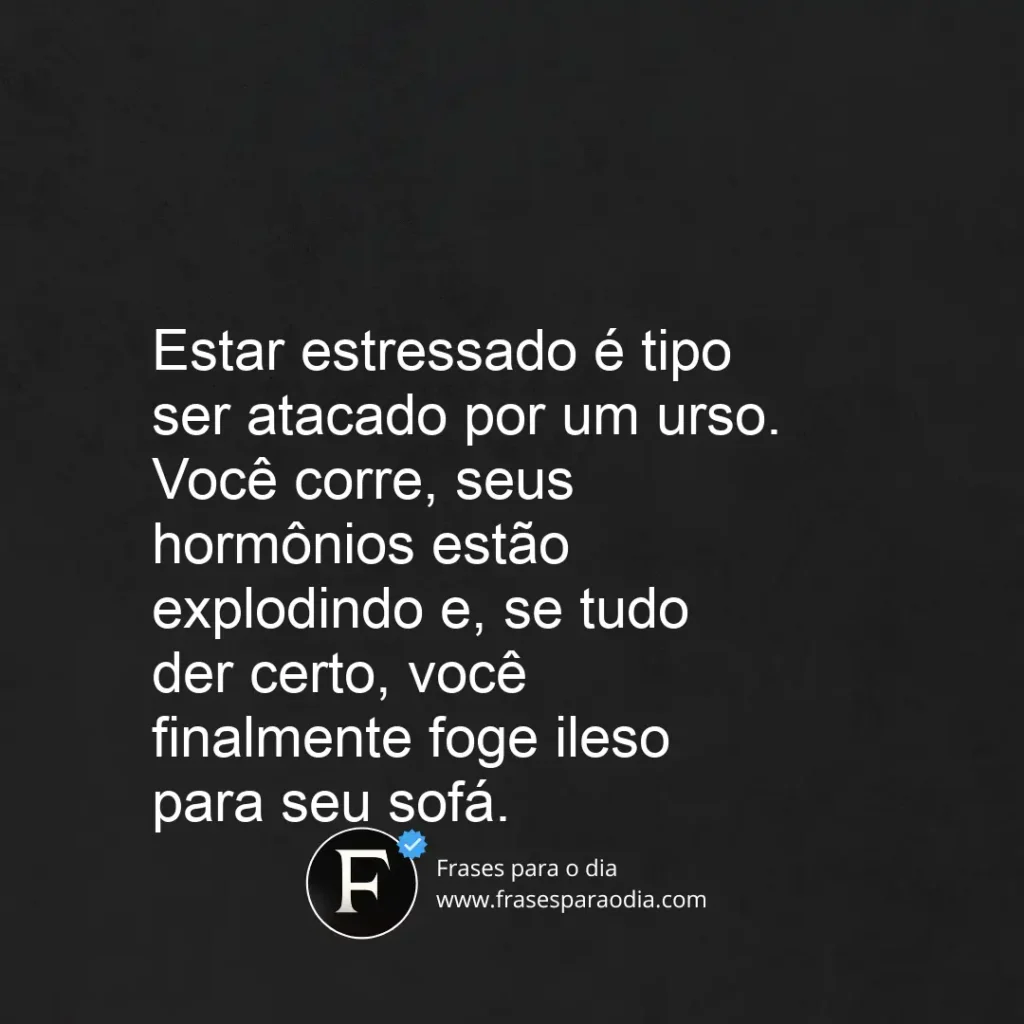 Frases de estresse engraçadas