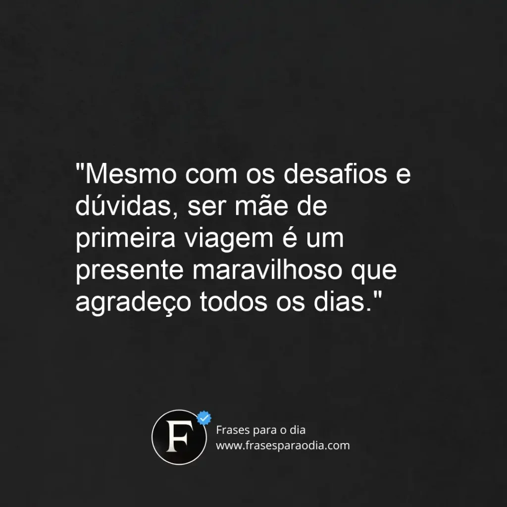 Frases de mãe de primeira viagem