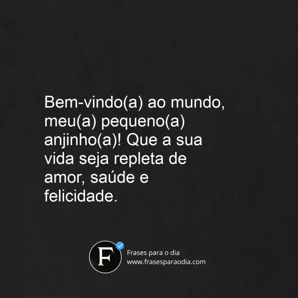 Frases para bebe recém nascido