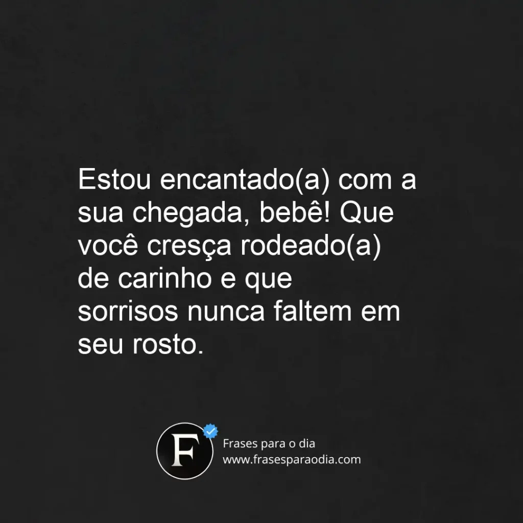 Frases para bebe recém nascido
