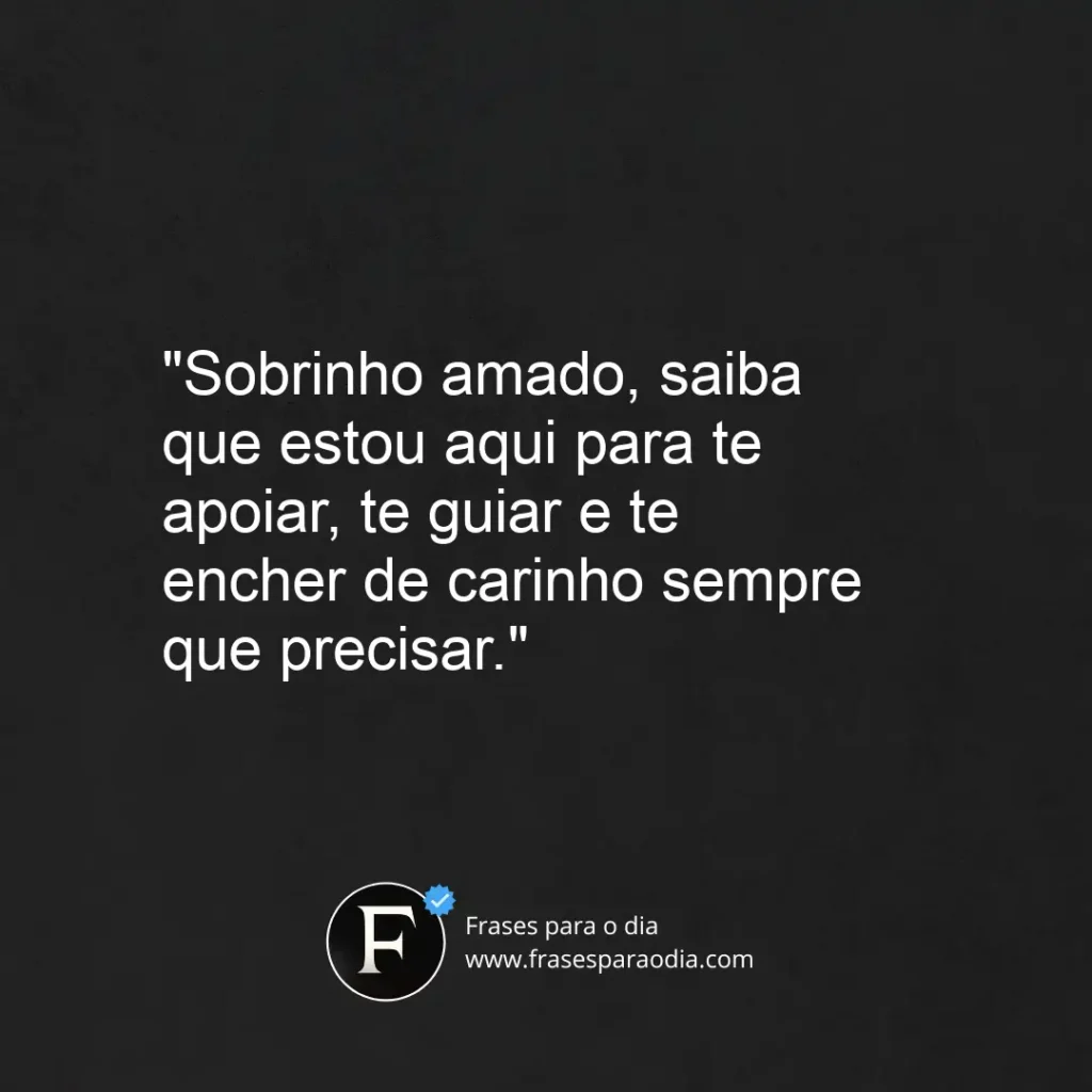 Frases de carinho para sobrinho