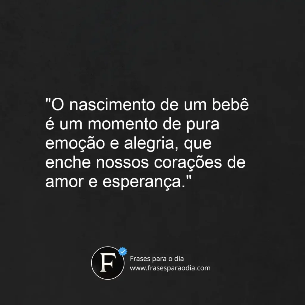 Frases de nascimento de bebe