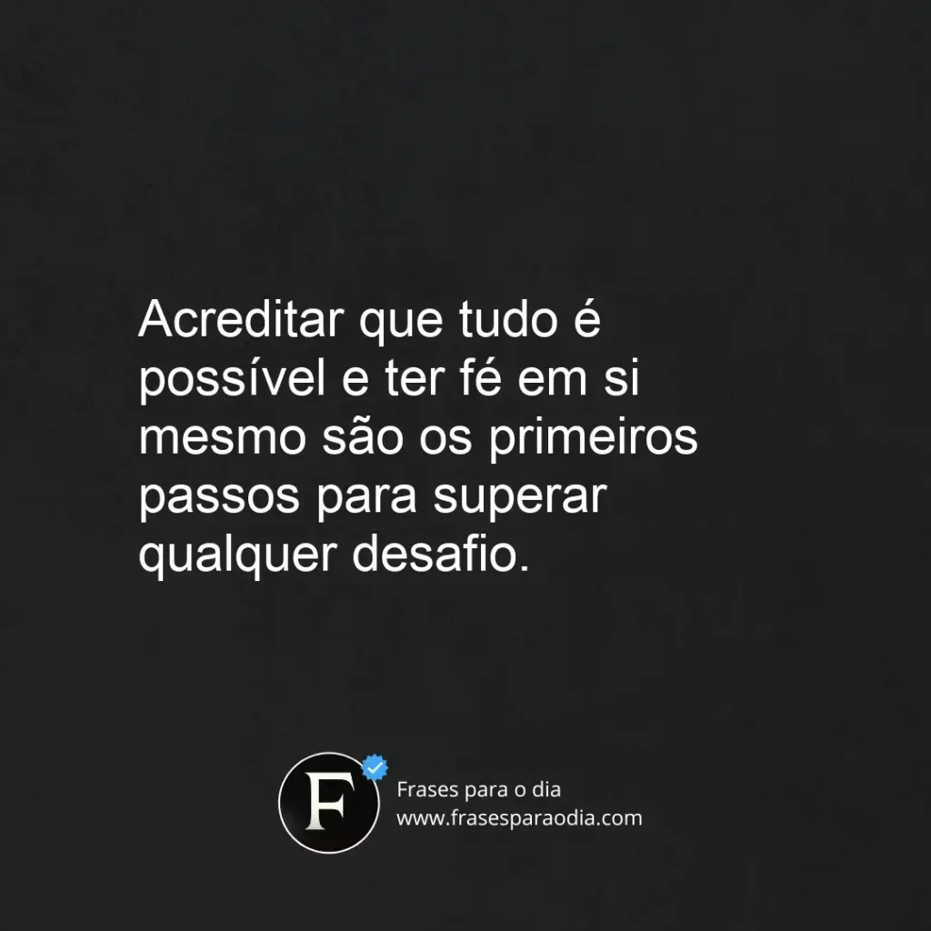 Frases de superação e fe