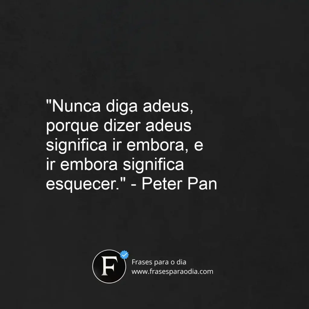 Frases do peter pan