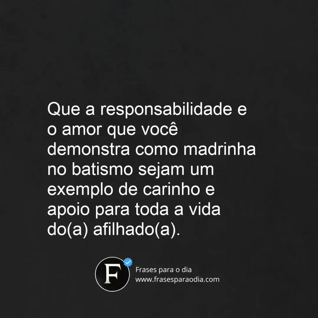 Frases para madrinha de batismo
