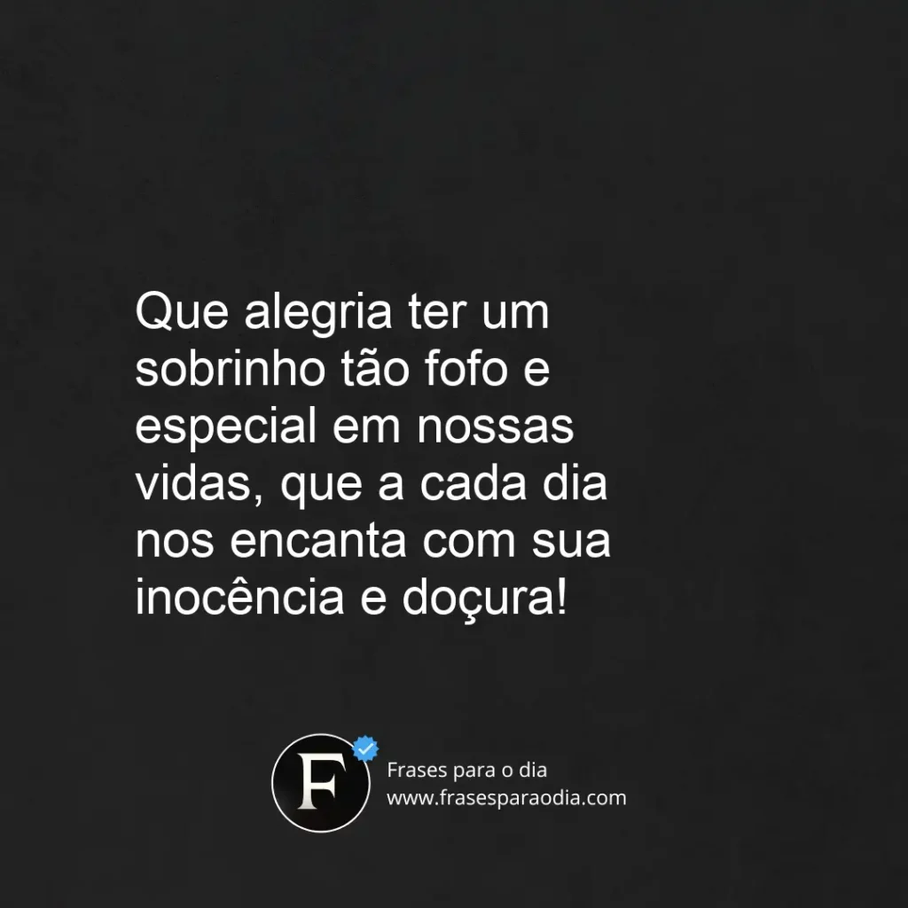 Frases para sobrinho bebe