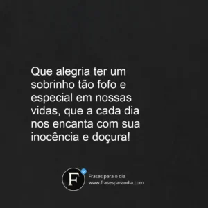Frases para sobrinho bebe