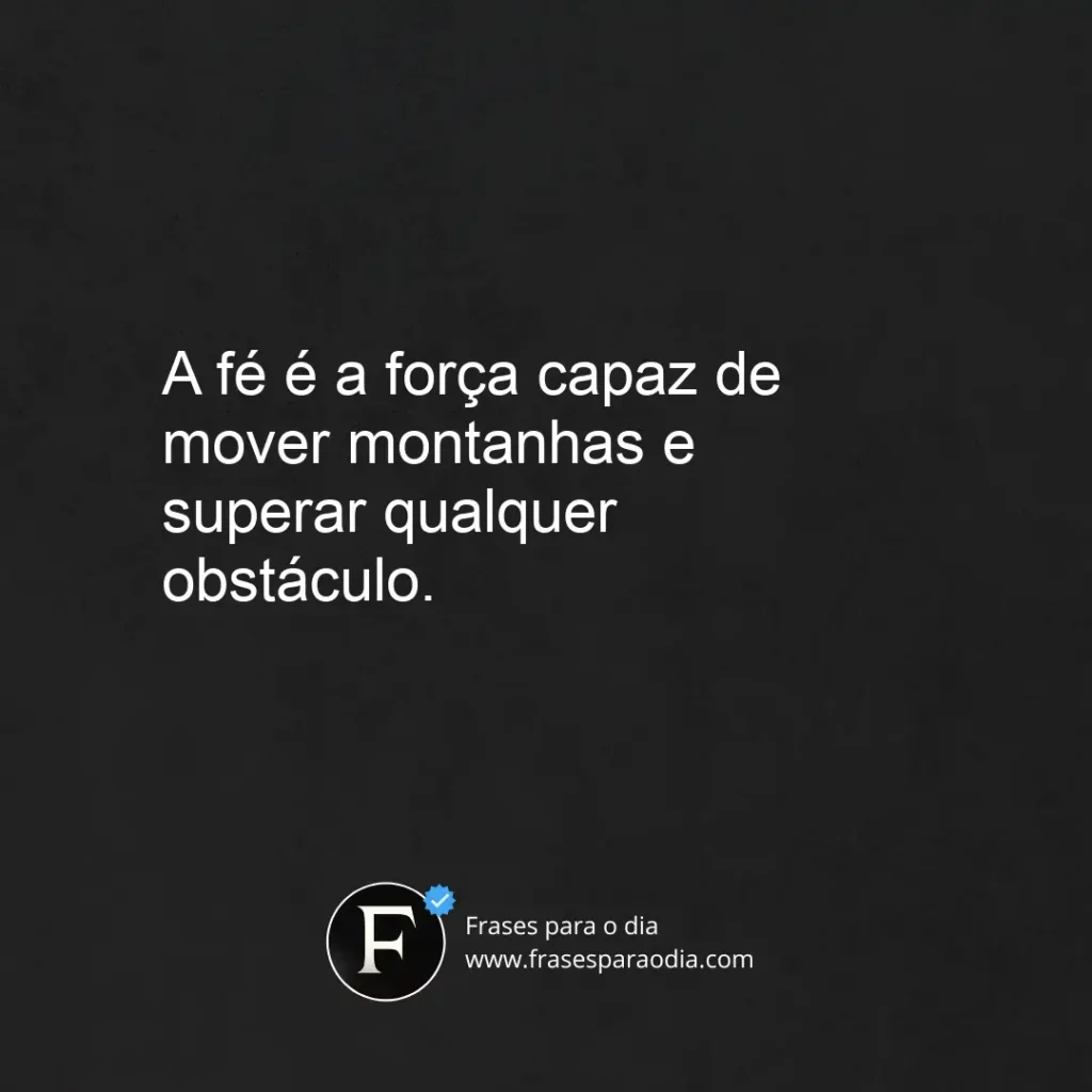 Frases sobre o poder da fe