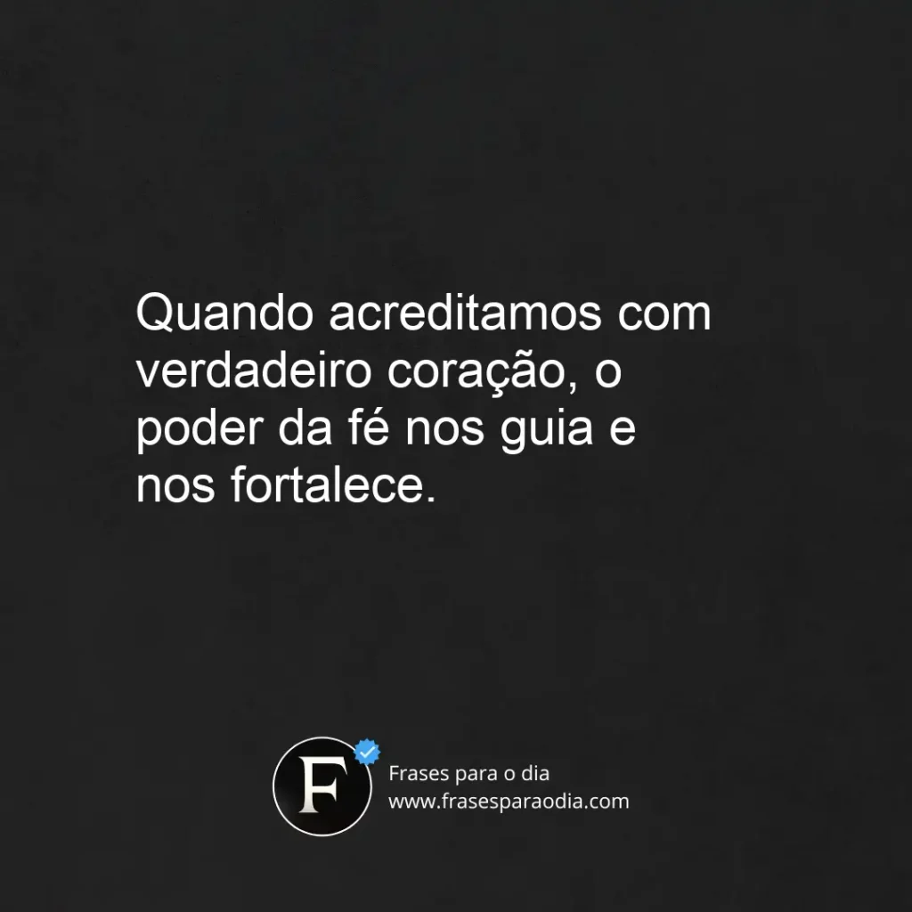Frases sobre o poder da fe