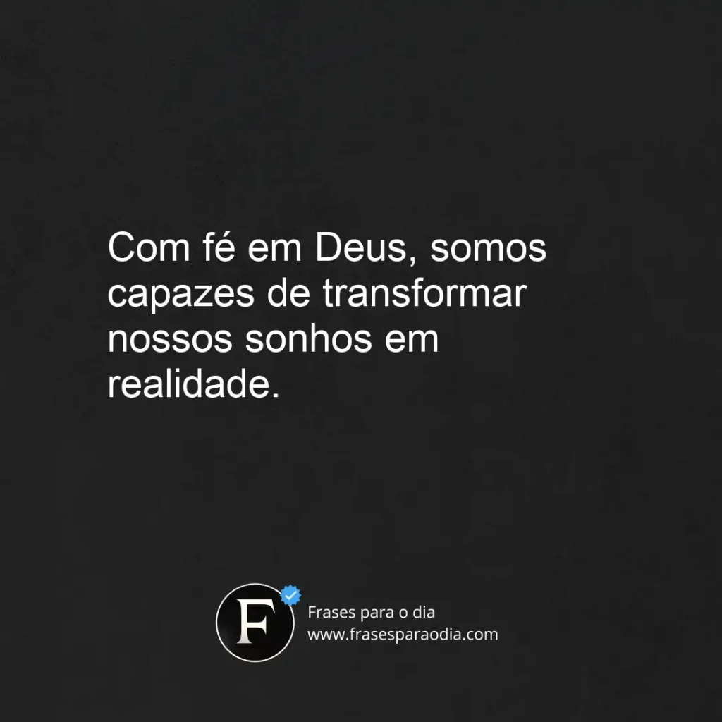 Frases sobre o poder da fe