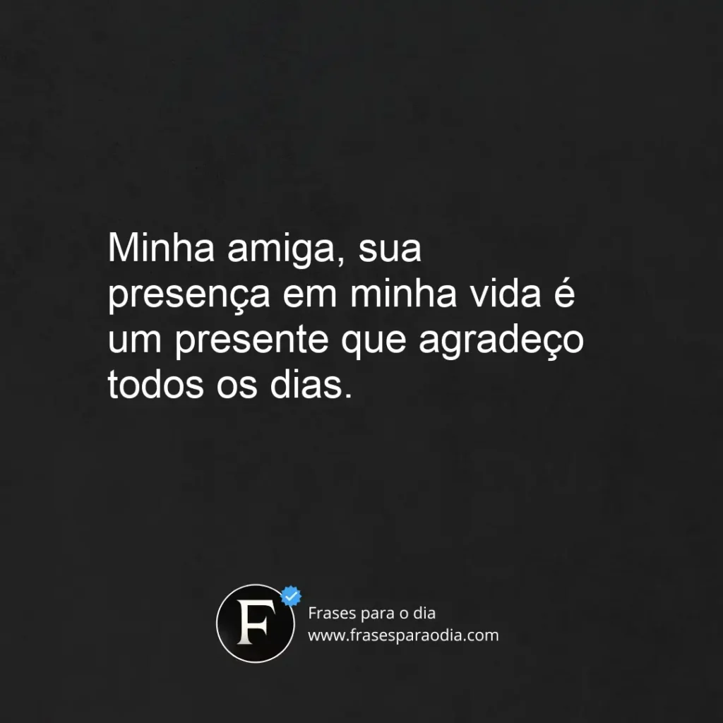 Frases de gratidão para amiga