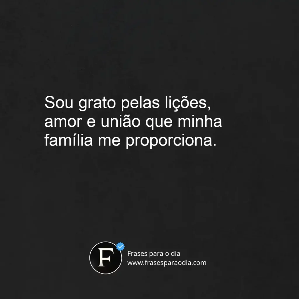Frases de gratidão pela familia