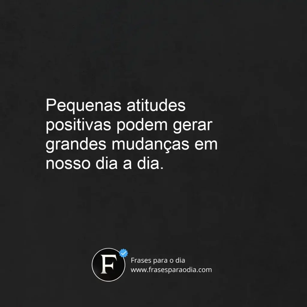 Frases de mudança de atitude