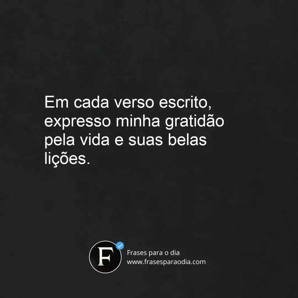 Frases de poemas de gratidão