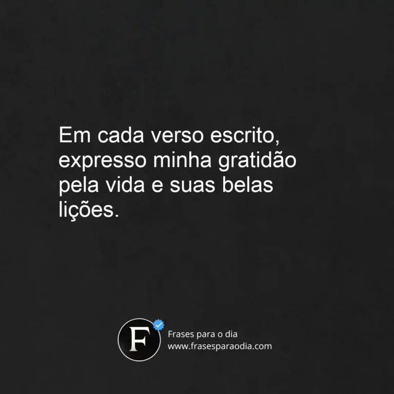 Frases de poemas de gratidão