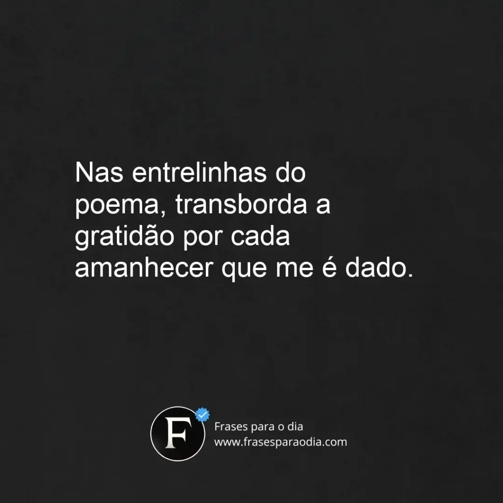 Frases de poemas de gratidão