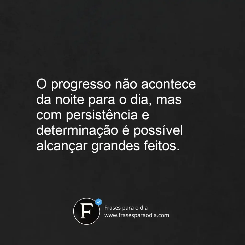 Frases de progresso