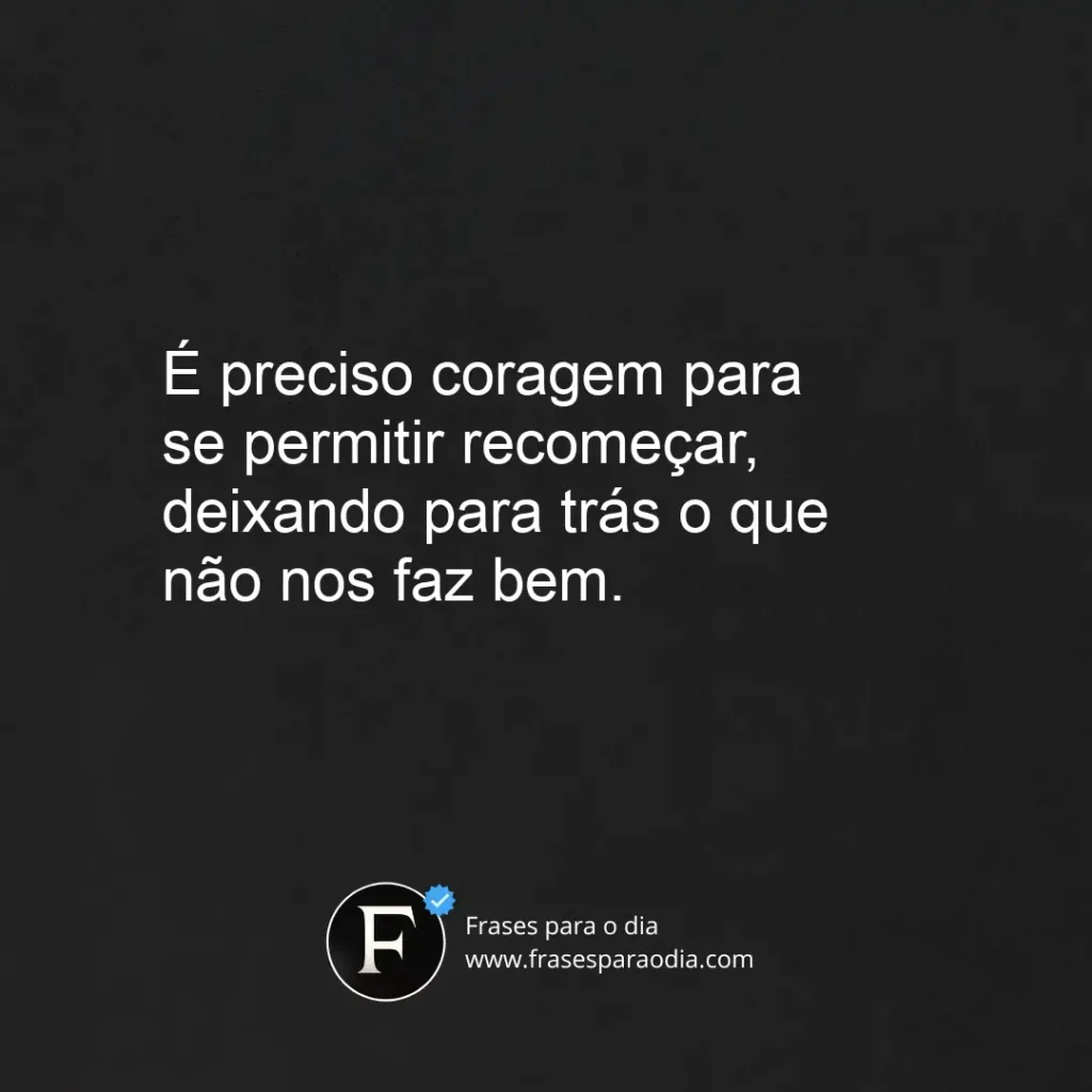 Frases de recomeço